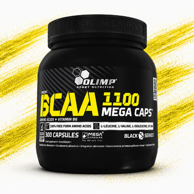 OLIMP BCAA 1100   300 MEGA Capsules Muscle Growth Amino Acids Vitamin B6 Leucine