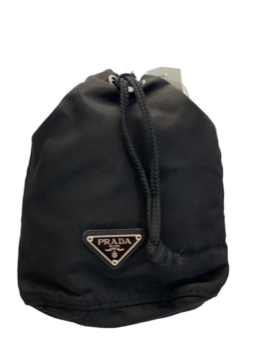 PRADA Drawstring Pouch Nylon BLK Solid - image 1