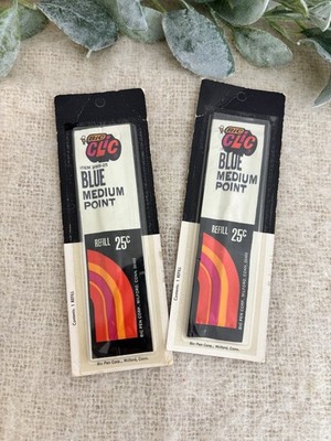 Vintage Bic Clic Blue Medium Point Pen Refill MR-25 Lot Of 2 New Old Stock