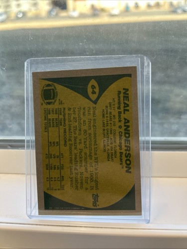 1989 Topps - Neal Anderson #64 - Picture 2 of 2