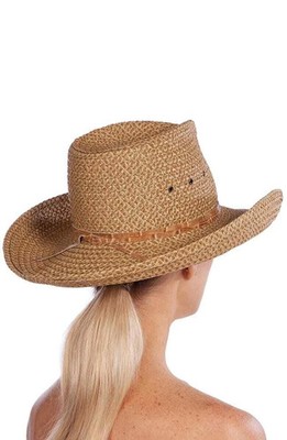 ERIC JAVITS Squishee Western Hat In Natural | eBay display picture 3