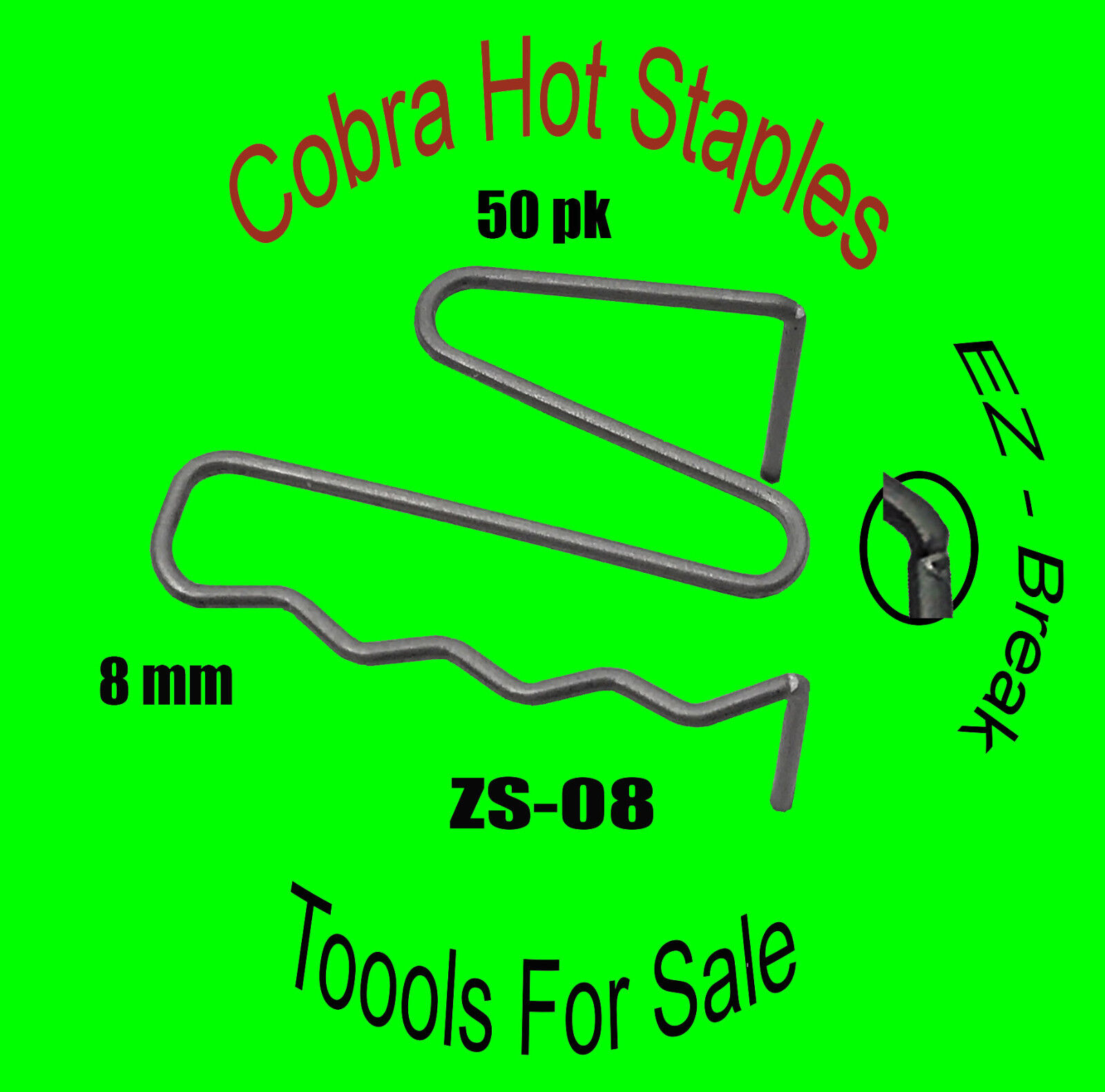 Cobra Hot Staples ZS-08 ZS-Pattern 8mm