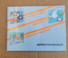 NINTENDO SUPER MARIO BROS / DUCK HUNT / TRACK  INSTRUCTION BOOKLET  ONLY NO GAME