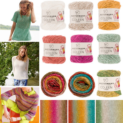 Austermann COLEEN LINEN 50g 120m kühles Sommergarn Uni & Color