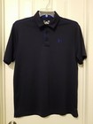 Under Armour Loose Heatgear Blue Polo Shirt Golf Short Sleeve Men's Sz L