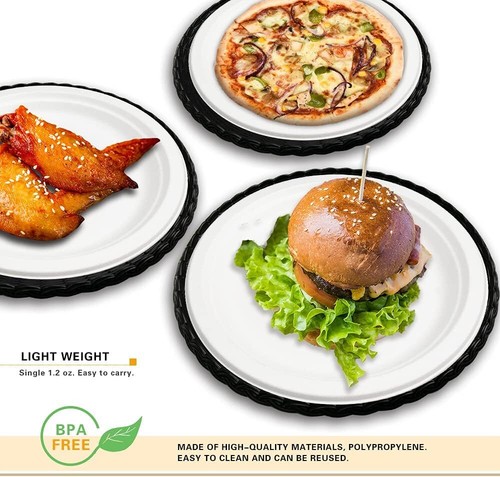 EBIGIC Paper Plate Holders 8/12/24 Packs 9/10 Inch Paper Plate Holders Reusable - 第 4/7 張圖片
