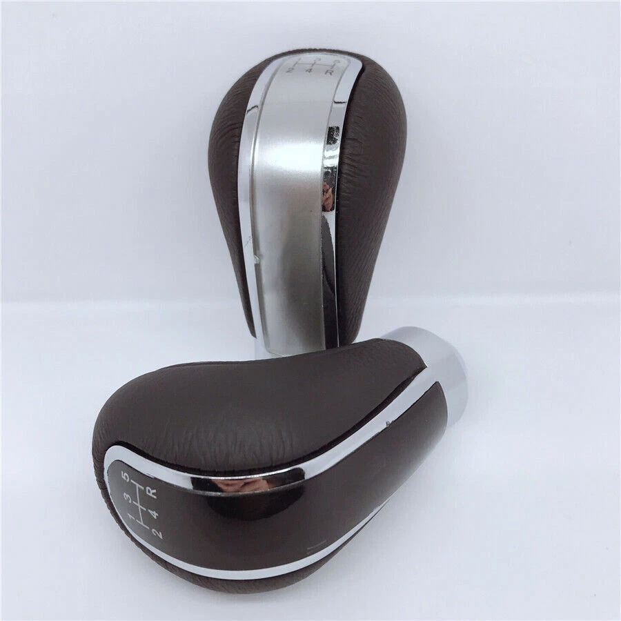 Universal Black 5Speed PU Leather Manual Car Gear Shift Knob Stick Lever＋Adapter - Image 3 of 4