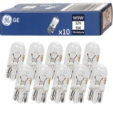 10 Stk. GE General Electric W5W 12V 5W Lampen Sockel W21x95d LN9