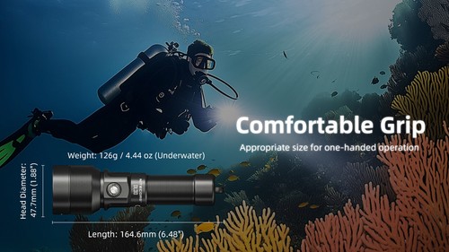 Antorcha de luz de buceo recargable Nitecore DL30 1100 lúmenes - Imagen 7 de 13
