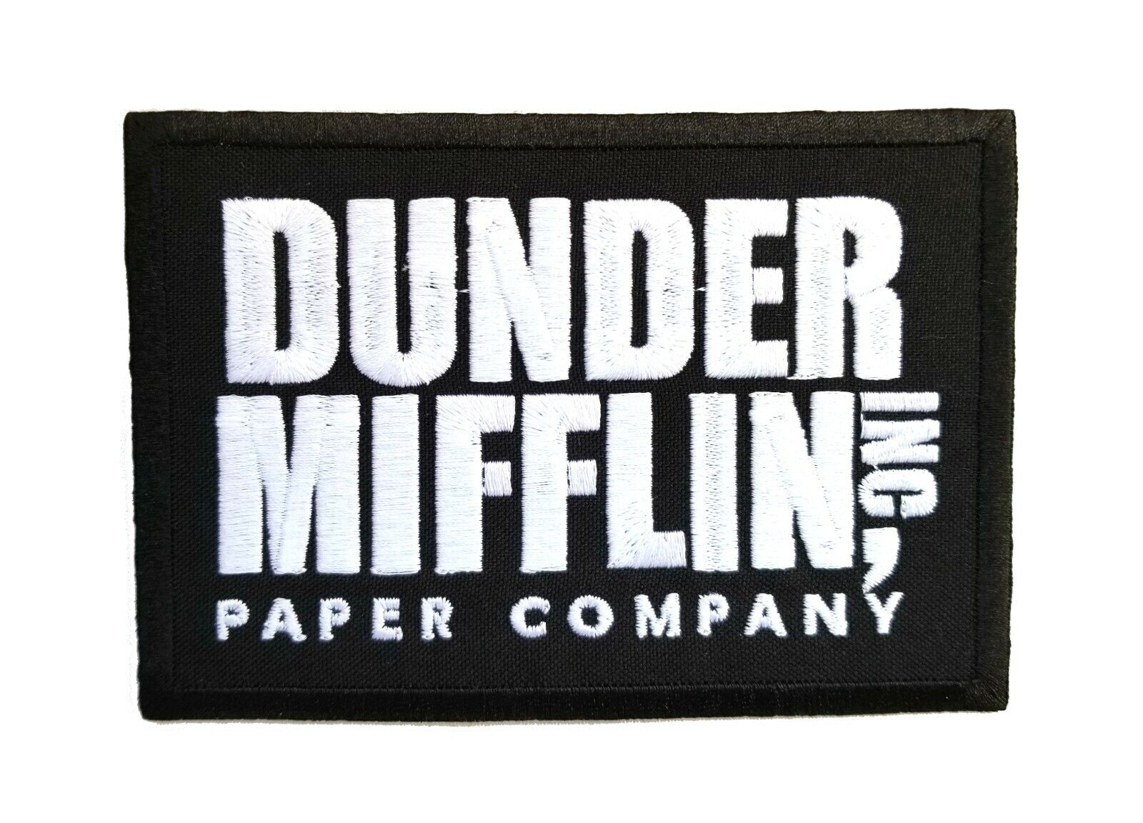 Dunder Mifflin Inc. Paper Company Embroidered Sew/Iron-On Patch Hook & Loop