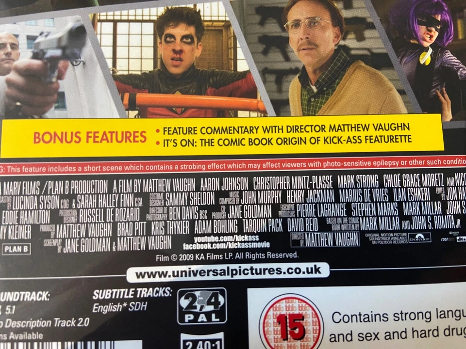 Kick-Ass With Aaron Johnson, Mark Strong DVD 15 & Cards New & Sealed 681G - Image 4 of 4