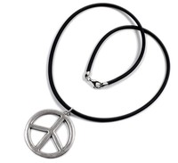 Minott Kautschuk Kette Mit AnhäNger Peace Zeichen 21390