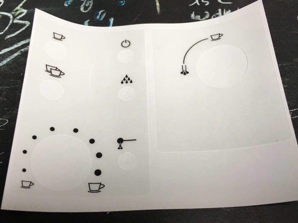 Jura Impressa E25 Tastensymbolaufkleber (glänzend) für lackierte Oberflächen ***