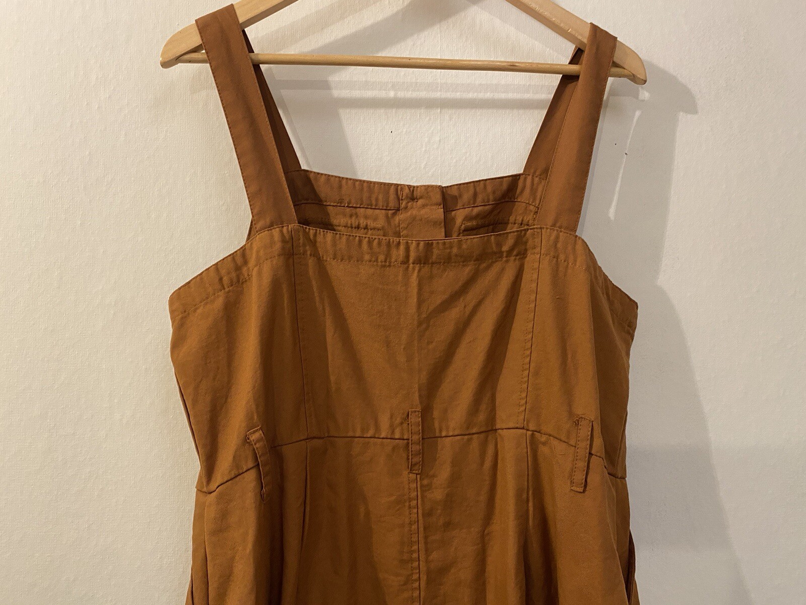 Rust Color Strap Tortoise Shell Button Up Dress S… - image 15