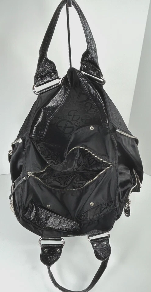 Francesco Biasia Nylon Convertible Tote Weekender Xlarge Black Mary Poppins RARE - Image 2 of 4