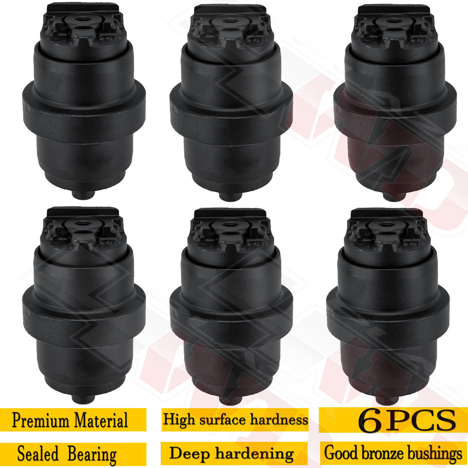 6x Bottom Roller Track Roller For John Deere 27D Excavator Undercarriage