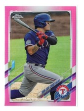 Baseball Card - 2021 Shin-Soo Choo 127 Pink Refractor - Texas Rangers Chrome