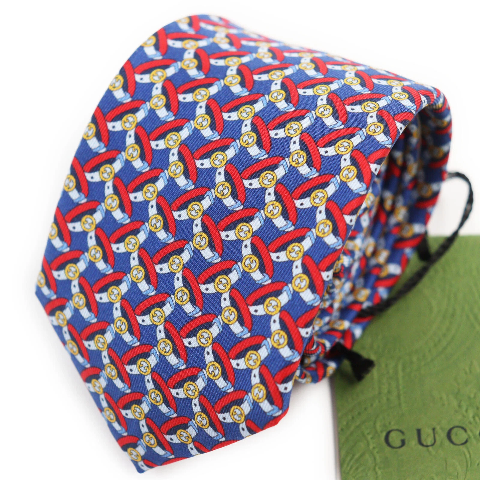 GUCCI 2023 Made 750484 TIE GG CEINTURES 7.0 100% soie imbriquée motif ceinture G GG