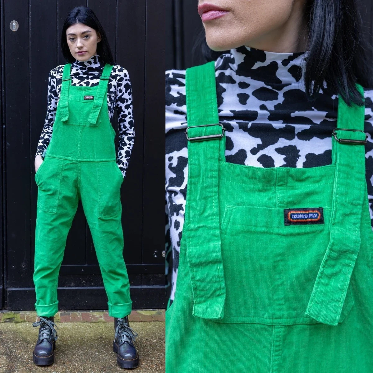 Lime green cheap dungarees