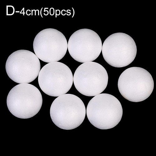 10/50/100Pcs White Round Foam Balls Christmas Tree Hanging Ornament Party Decor - Picture 16 of 22