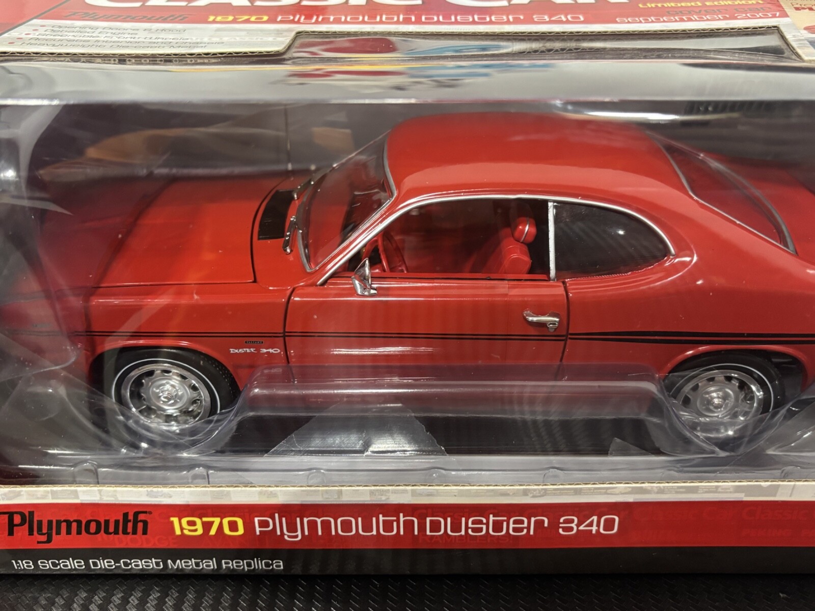 1970 Plymouth Duster 340 1:18 Scale Diecast Model by Ertl with Opening Hood & Doors