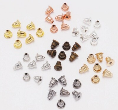 Ohrstopper Bolzen Stöpsel Ohrstecker Ohrring Verschluss Ohrmuttern NEU