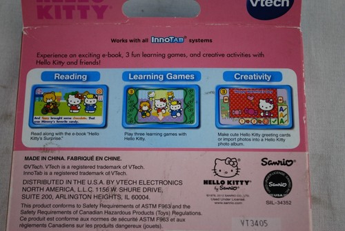 NUEVO Hello Kitty Innotab Juego V-Tech Tablet 3-6 Años Libro Electrónico, Juegos, Actividades - Imagen 3 de 3