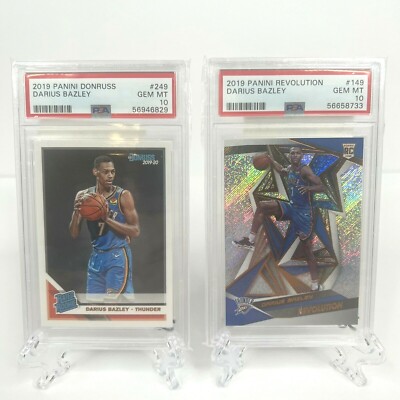 2019-20 Panini Darius Bazley 2 RC Lot PSA 10 OKC Thunder GEM MINT￼
