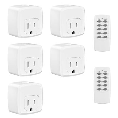 #ad HBN Remote Control Outlet with 100FT RF Signal Wireless On Off Switch Plug $13.29