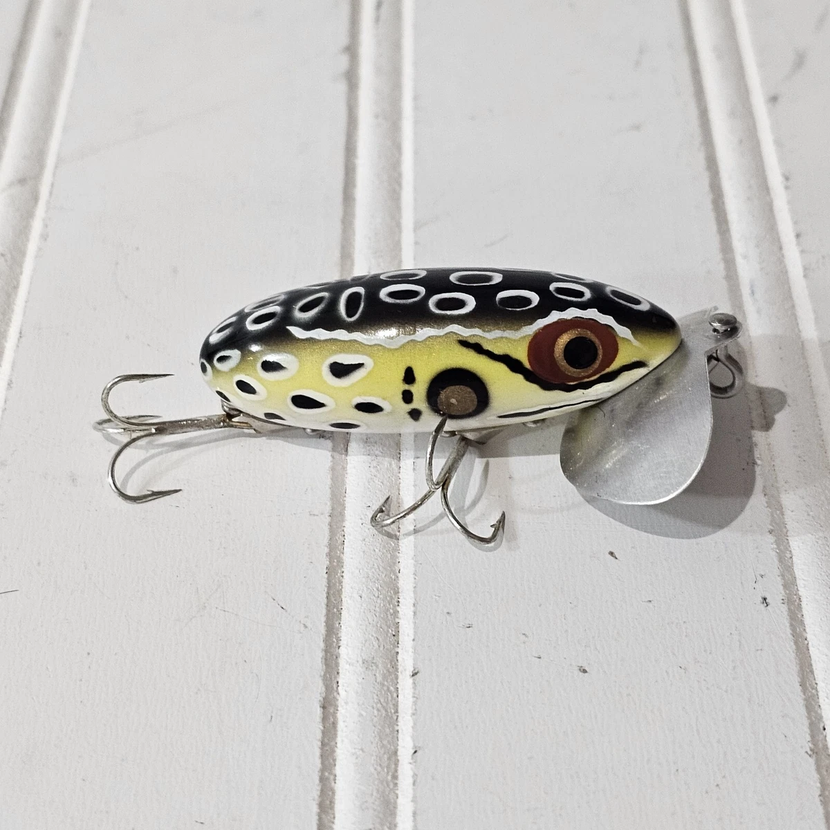 Leurre de pêche vintage Fred Arbogast Jitterbug - Plug noir pour Leurre de pêche vintage Fred Arbogast Jitterbug - Plug noir pour