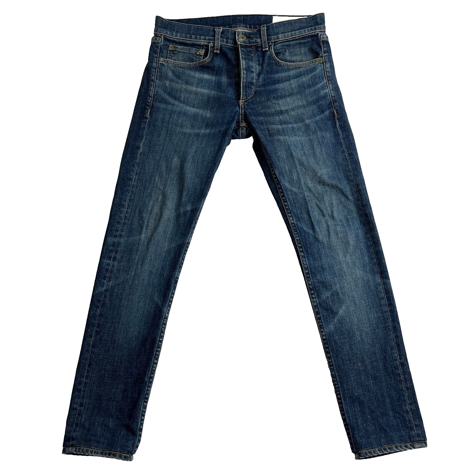 Mens 29x28 Blue Linden Fit 1 Extra Slim Straight Denim Pants