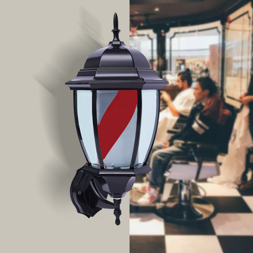 ADVPRO Barber Pole LED-Leuchte – Rot & Blau, 300x400 Mm, Für Friseursalons
