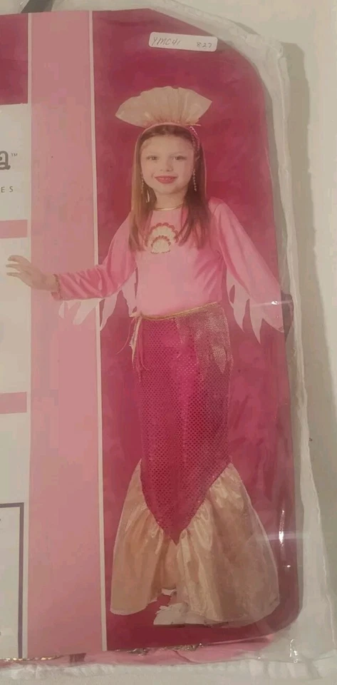 Disfraz de Sirena Niñas Rosa Princesa Sirena Disfraz Talla S 4-6 Vestir América Foto 3 de 4