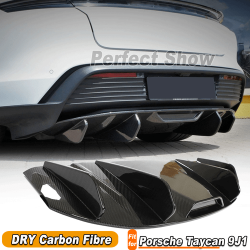 Se adapta a Porsche Taycan 9J1 2019-2021 carbono difusor trasero alerón - Imagen 5 de 14