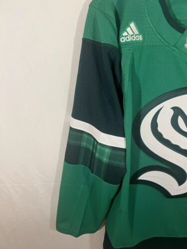 Adidas Primegreen Seattle Kraken St Patrick’s Day Hockey Jersey Men's 56 - Picture 4 of 5