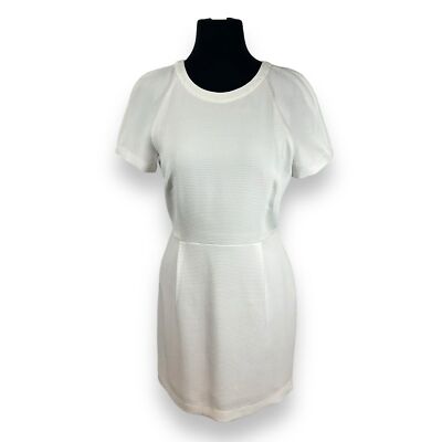 Sandro Short Sleeve open back Mini Dress Womens Medium (Sandro sz 2) white