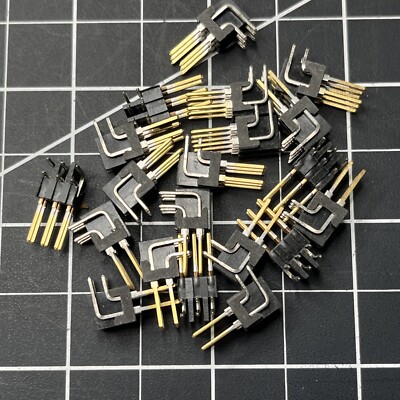 20 Each ~  6 Pos 2 Row Unshrouded Header ~ 2.54mm 2x Right Angle