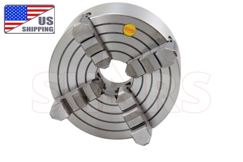 Shars 8" 4 Jaw Independent Lathe Chuck D1-4 TIR Runout Certificate R[