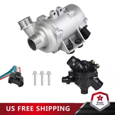 Electric Water Pump W/Thermostat & Bolt For BMW 128i 325i 328i 525i 528i 530i X3