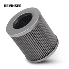 BEVINSEE Stainless Steel Engine Oil Filter Kit For BMW 11427566327 Replacement