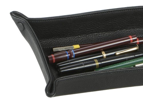Leder Taschenleerer Stiftschale Ablageschale Lederschale schwarz Sonnenleder - Bild 8 von 8
