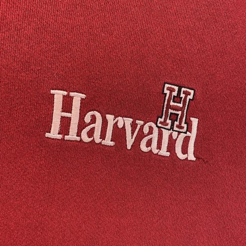 Vintage Harvard University Sweatshirt Erwachsene Large rot purpurrot USA bestickt - Bild 3 von 13