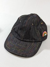 Denim Kids Cap Fun Rainbow Stitching Cotton Blend Adjustable Children's Pink