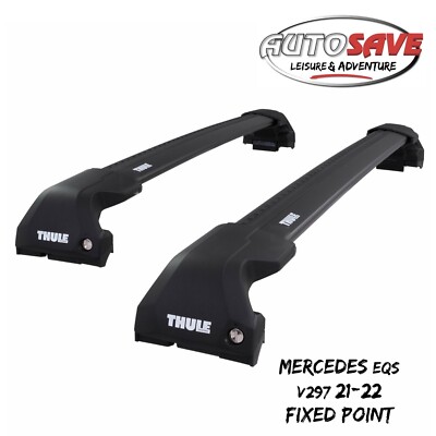 THULE - WingBar Edge Black Roof Bars for Mercedes EQS V297 (2021-ON) w/ Fixpoint