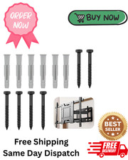 6 Pack M8 Lag Bolt Wall Plug for TV Wall Mounting Bracket Into Wood Concrete UK