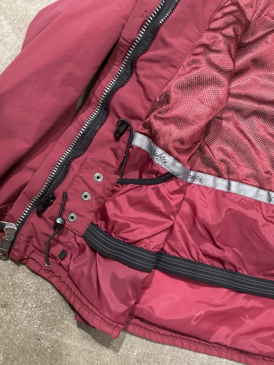 Vintage Oakley Software Snow Shell Jacket Y2K Size Medium Burgundy
