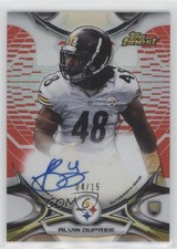 2015 Topps Finest Rookie Variation Red Refractor 4/15 Bud Dupree Alvin Auto 01l2