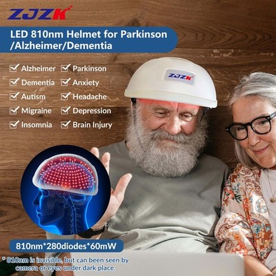 810nm Transcranial Light Therapy Infrared Helmet for Brain Injury Depression TBI