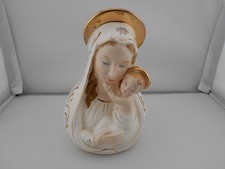 Vintage HEAD VASE Mary Baby Jesus Planter Madonna 6” Porcelain