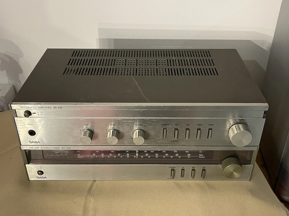 Saba Mi 100 Amplificatore + MT 100 Tuner Stereo anni 80 - Immagine 3 di 4